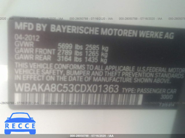 2012 BMW 7 SERIES 750I/ALPINA B7 SWB WBAKA8C53CDX01363 зображення 8