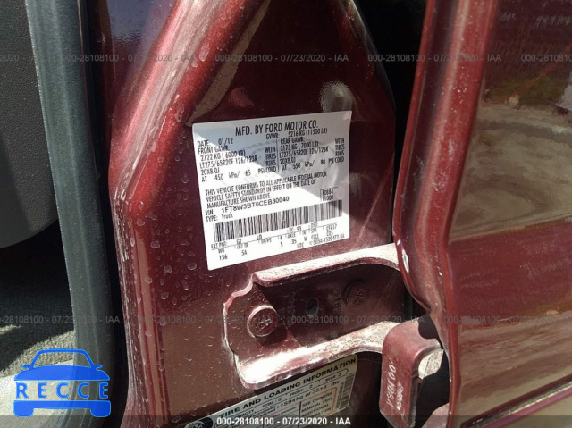 2012 FORD SUPER DUTY F-350 SRW XL/XLT/LARIAT/KING RANCH 1FT8W3BT0CEB30040 image 8