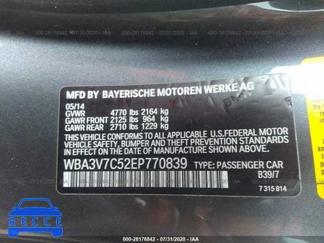 2014 BMW 4 SERIES 428I WBA3V7C52EP770839 image 8