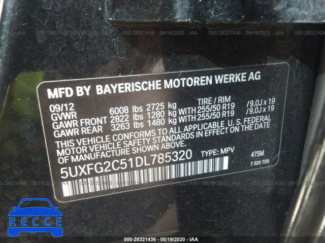 2013 BMW X6 XDRIVE35I 5UXFG2C51DL785320 зображення 8