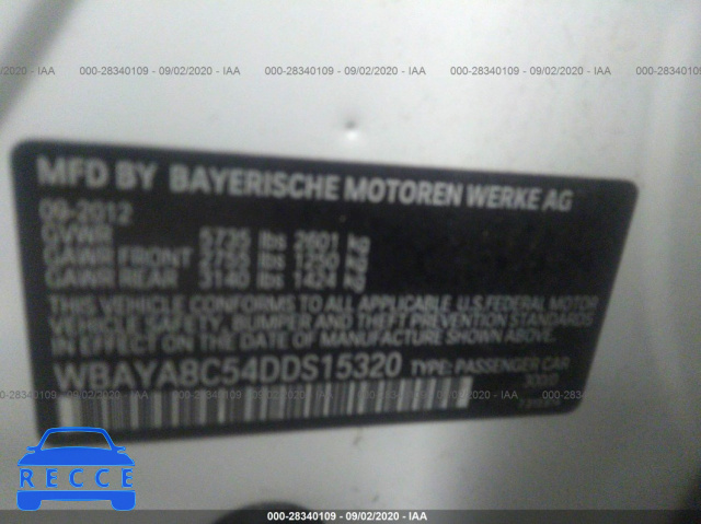 2013 BMW 7 SERIES 750I/ALPINA B7 WBAYA8C54DDS15320 зображення 8