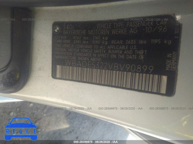 1997 BMW 5 SERIES 540I WBADE5322VBV90899 image 8