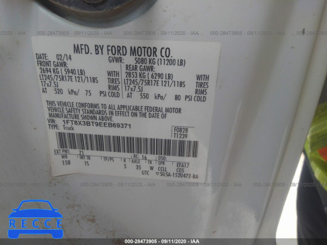 2014 FORD SUPER DUTY F-350 SRW XL/LARIAT/XLT 1FT8X3BT9EEB69371 image 8