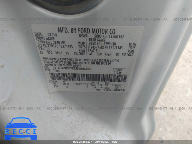 2014 FORD SUPER DUTY F-350 SRW XL/LARIAT/XLT 1FT8X3BT5EEB69383 image 8
