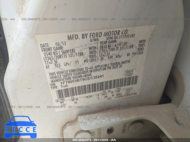 2012 FORD SUPER DUTY F-350 SRW XL/XLT/LARIAT/KING RANCH 1FT8W3BT9CEC35241 image 8
