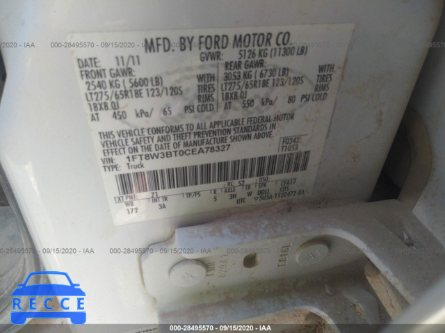 2012 FORD SUPER DUTY F-350 SRW XL/XLT/LARIAT/KING RANCH 1FT8W3BT0CEA78327 image 8