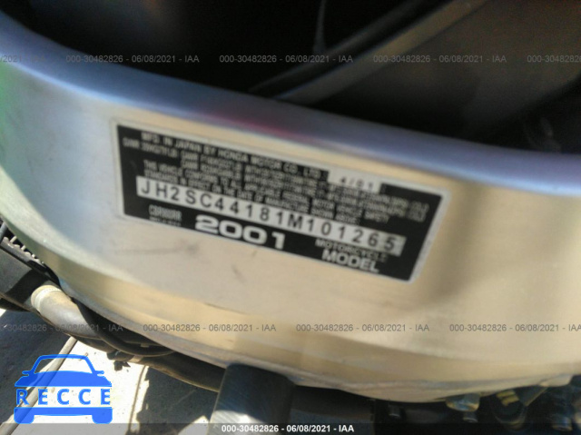 2001 Honda CBR900 RR JH2SC44181M101265 зображення 8