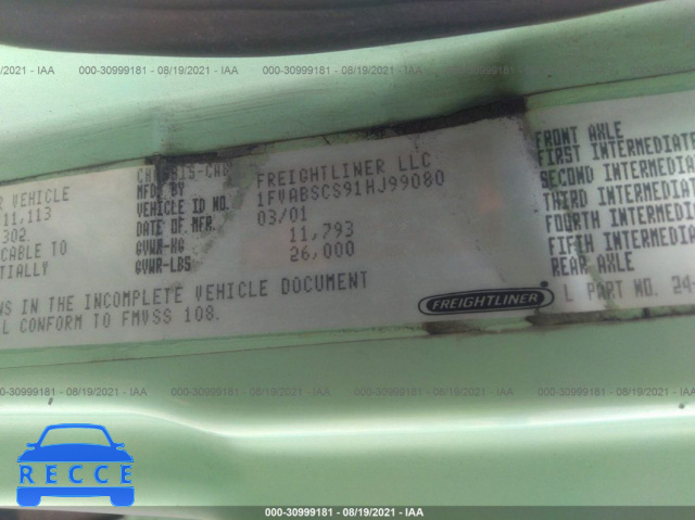 2001 FREIGHTLINER FL70 FL70 1FVABSCS91HJ99080 image 8