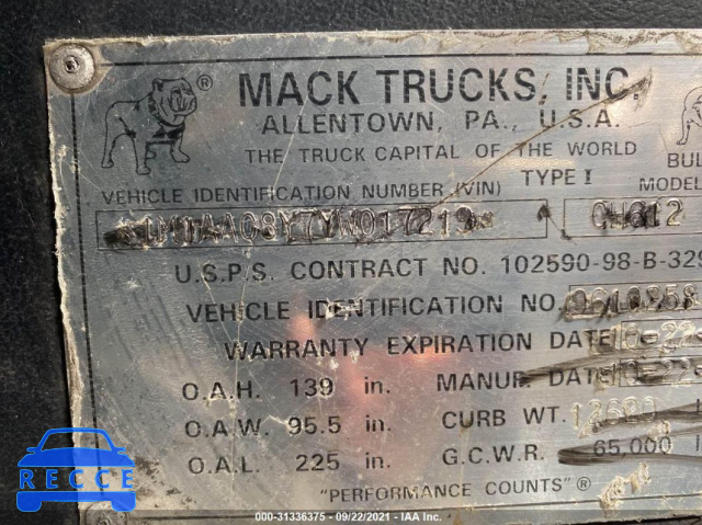 2000 MACK 600 CH600 1M1AA08Y7YW017219 зображення 9