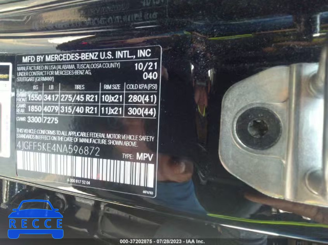2022 MERCEDES-BENZ GLS GLS 450 4JGFF5KE4NA596872 image 8